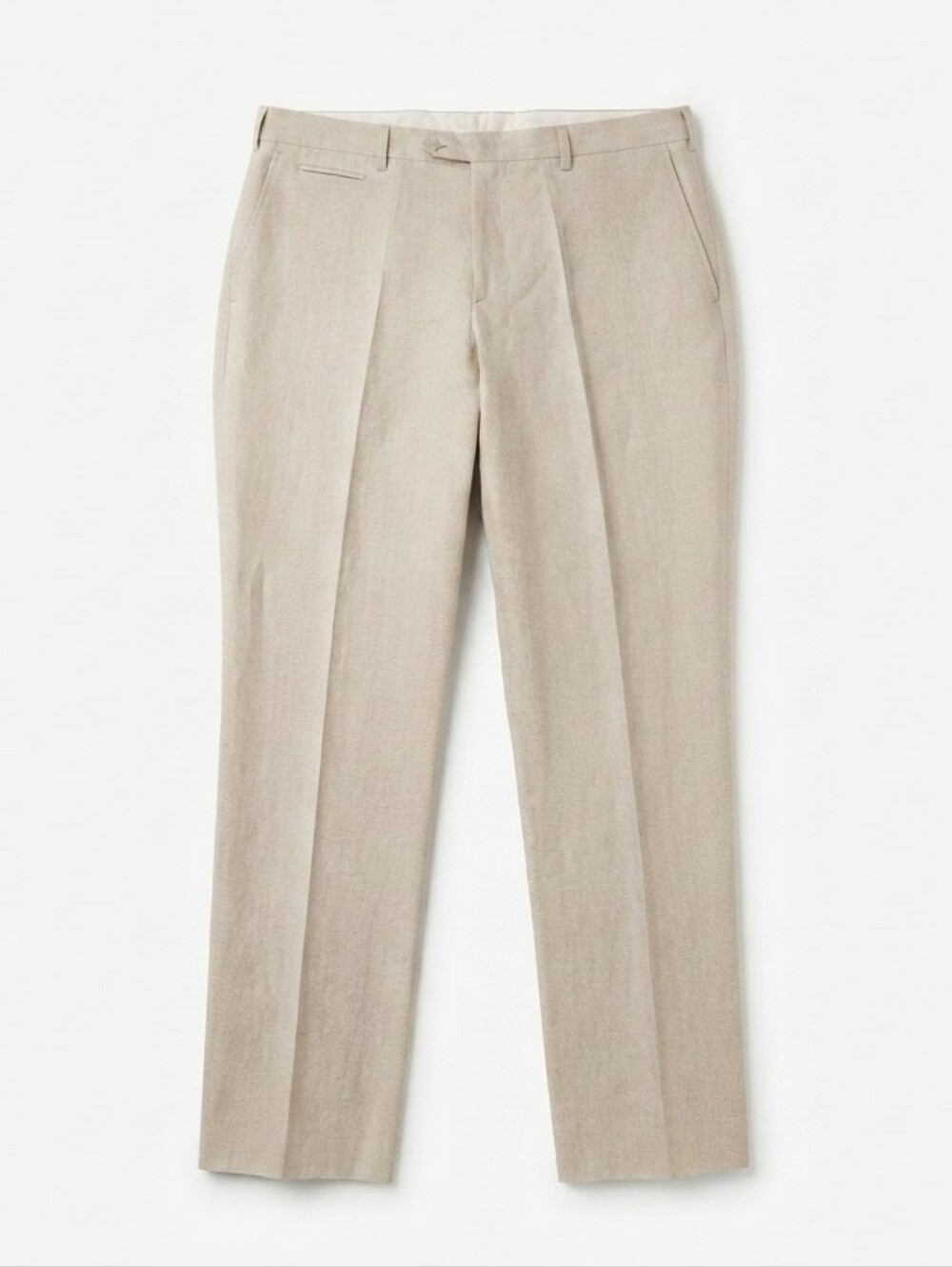 Linea Naturale Luxe Mens NWOT 100% Linen Beige Trousers Made in Italy Size 38 - Picture 2 of 16